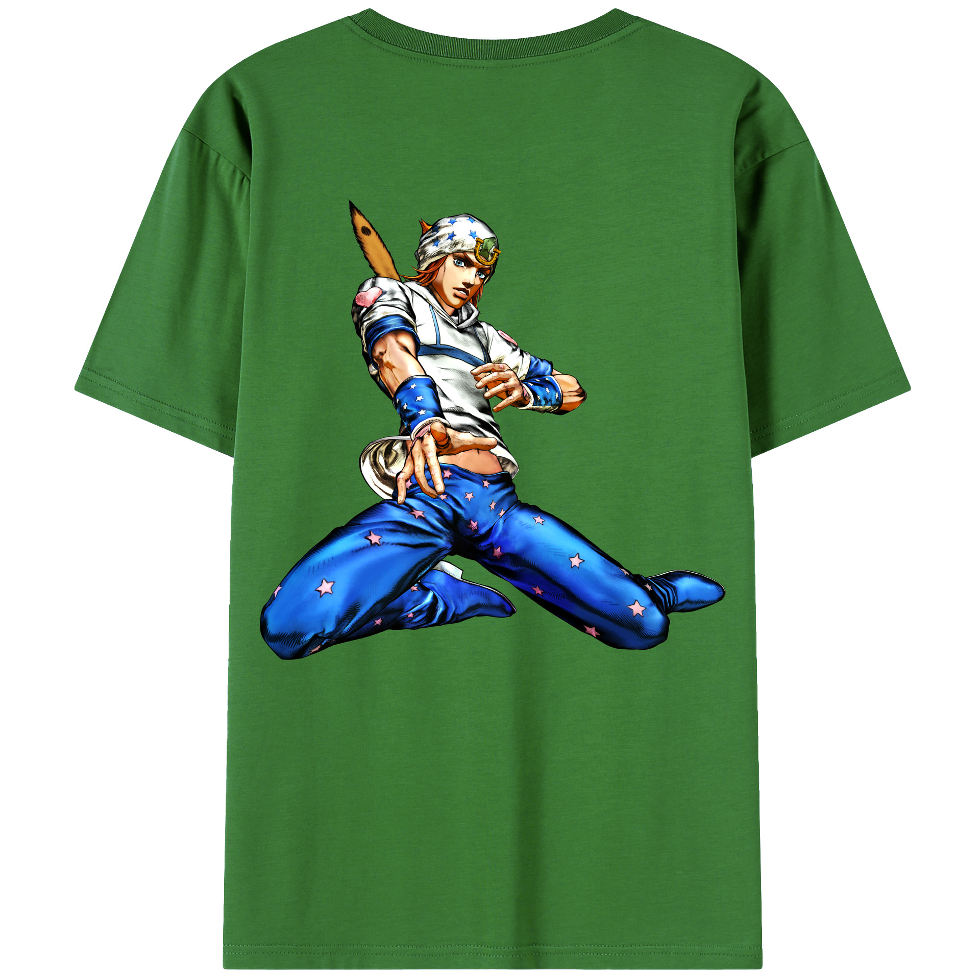 （画像用） ジョジョの奇妙な冒険 ジョナサン?ジョースター JoJo's Bizarre Adventure Jonathan Joestar レディース半袖Tシャツ(バックプリント)